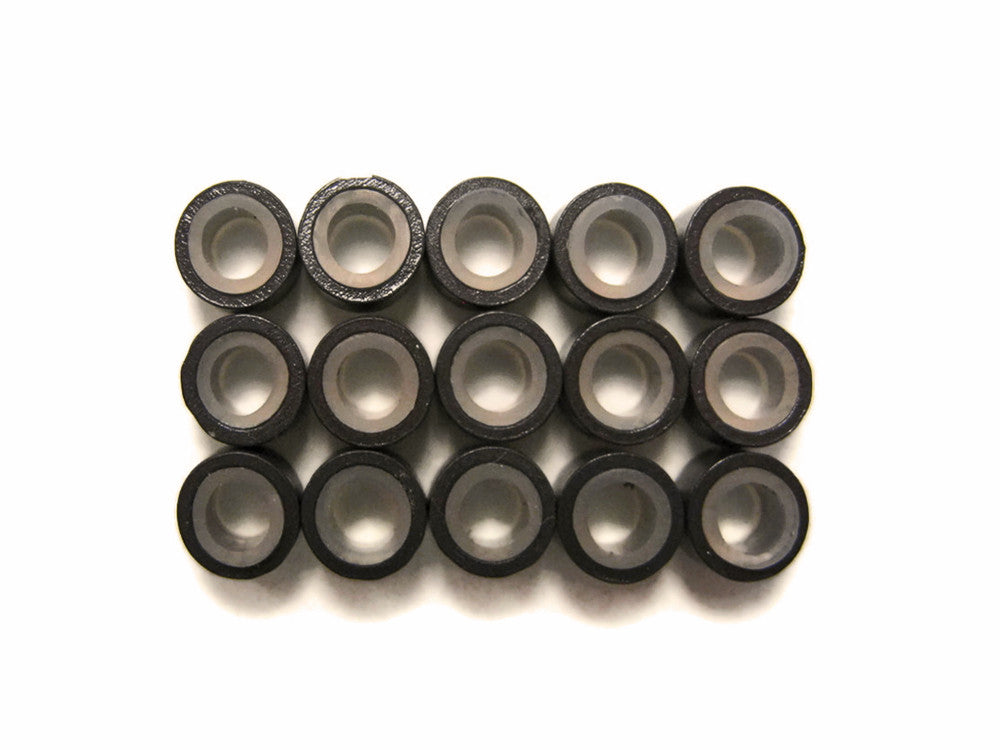 10 Pieces - Dark Brown Silicone Micro Ring Beads For Feather Hair Extensions