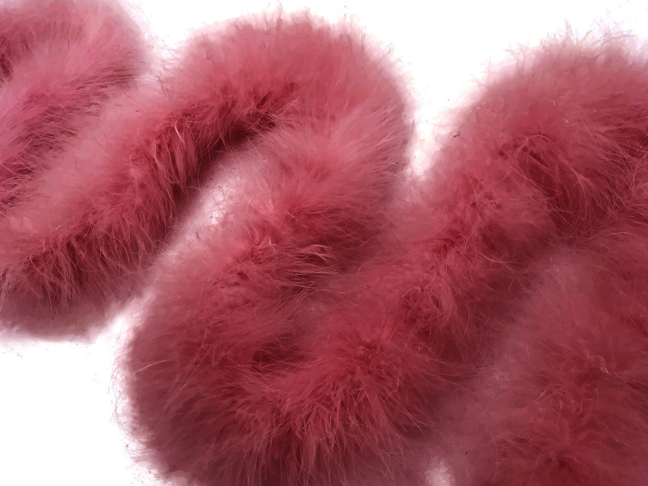 2 Yards - Dusty Pink Turkey Medium Weight Marabou Feather Boa 25 Gram