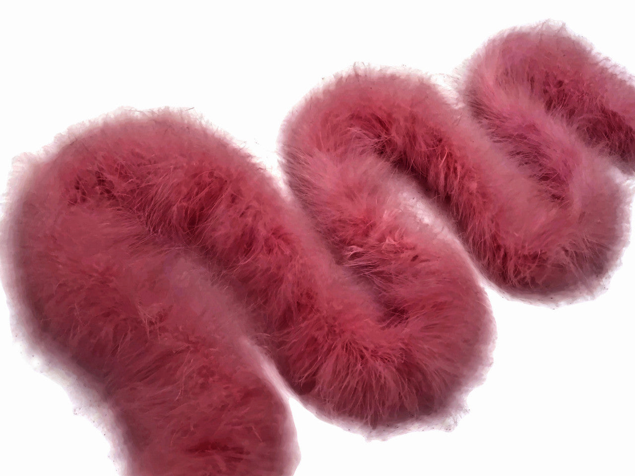 2 Yards - Dusty Pink Turkey Medium Weight Marabou Feather Boa 25 Gram