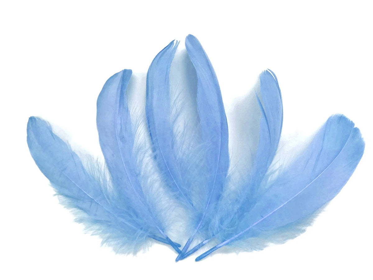 1/4 lbs. - Light Blue Goose Nagoire Wholesale Feathers (Bulk)