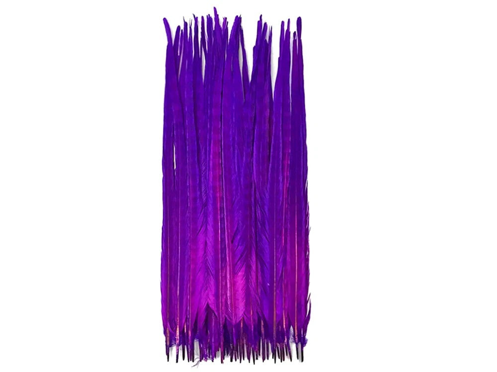 1 Pack - Purple Ringneck Pheasant Plumage Loose Feathers 0.07 Oz