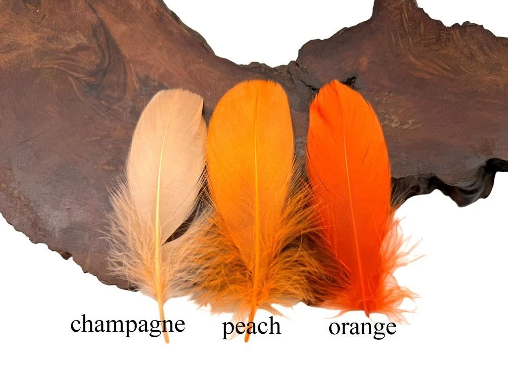 1/4 lbs. - Peach Goose Nagoire Wholesale Feathers (Bulk)