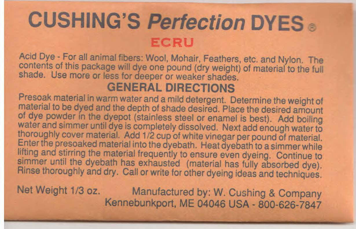 Ecru Cushing Acid Dye