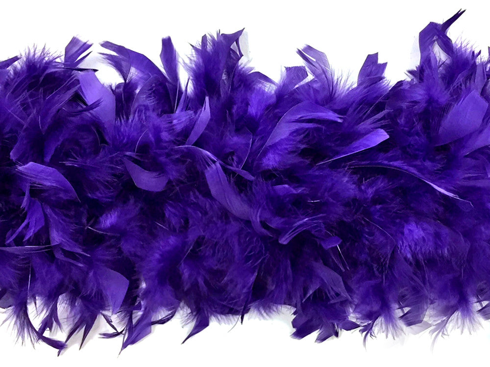 2 Yards - Eggplant Heavy Weight Chandelle Feather Boa | 80 Gram