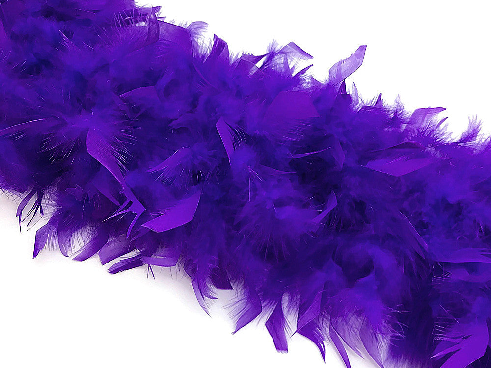 2 Yards - Eggplant Heavy Weight Chandelle Feather Boa | 80 Gram