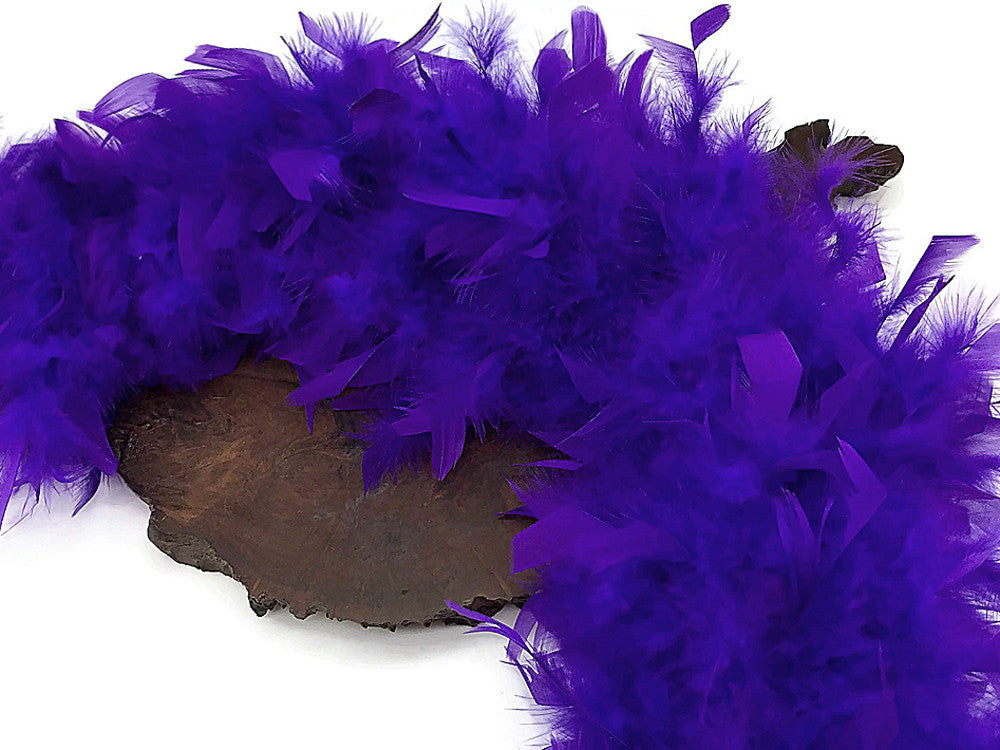 2 Yards - Eggplant Heavy Weight Chandelle Feather Boa | 80 Gram