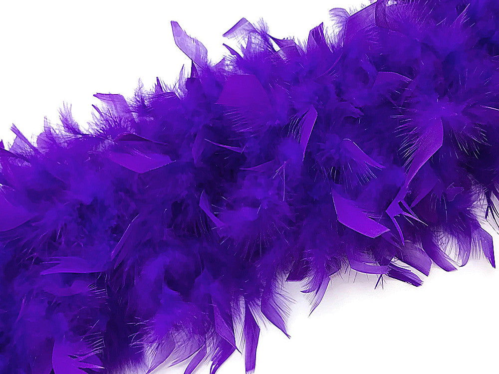 2 Yards - Eggplant Heavy Weight Chandelle Feather Boa | 80 Gram