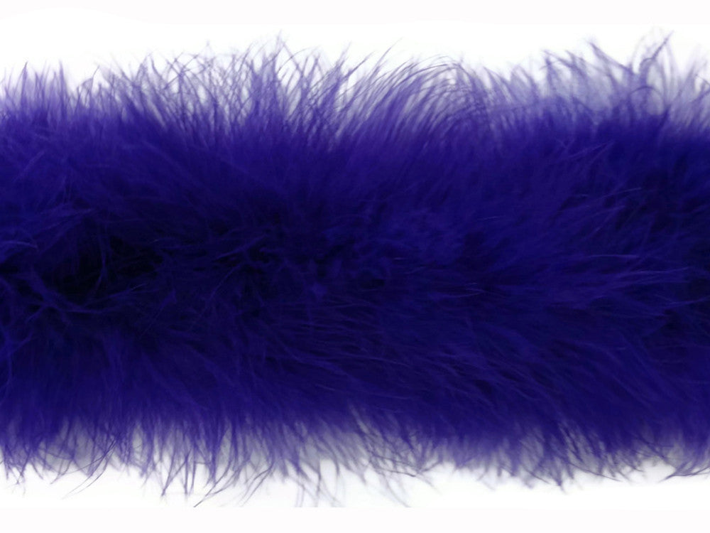 2 Yards - Eggplant Turkey Medium Weight Marabou Feather Boa 25 Gram