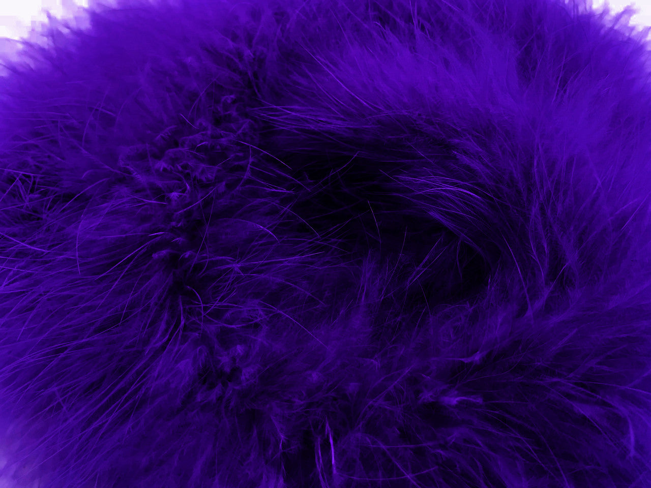 2 Yards - Eggplant Turkey Medium Weight Marabou Feather Boa 25 Gram