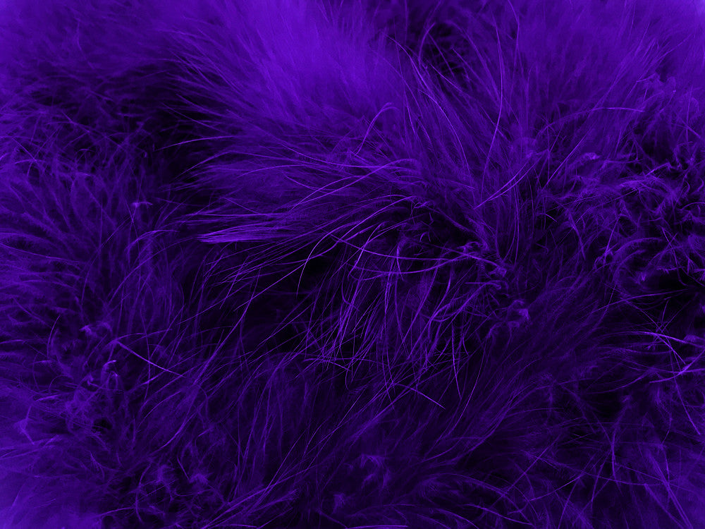 2 Yards - Eggplant Turkey Medium Weight Marabou Feather Boa 25 Gram