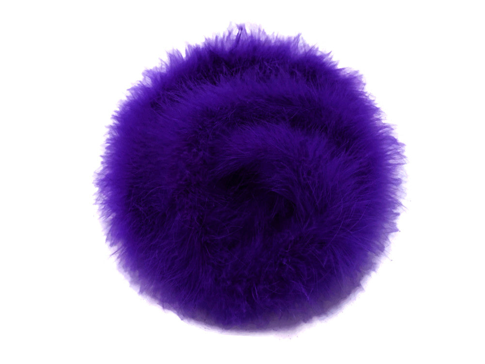 2 Yards - Eggplant Turkey Medium Weight Marabou Feather Boa 25 Gram