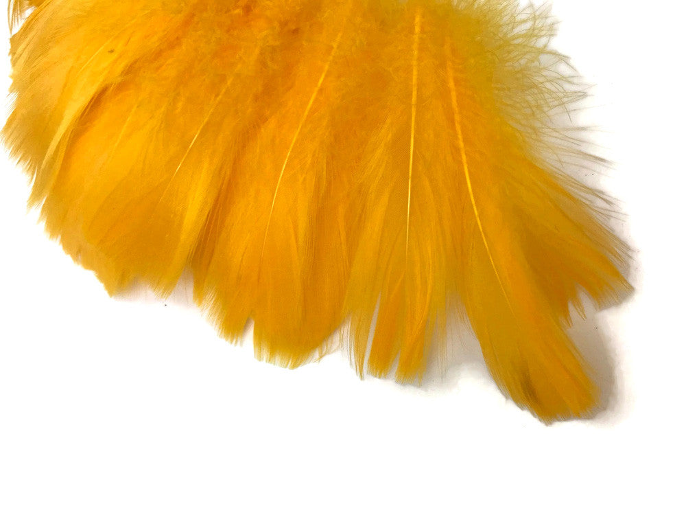 1/4 Lb - 2-3" Golden Yellow Goose Coquille Loose Feathers Wholesale (Bulk)