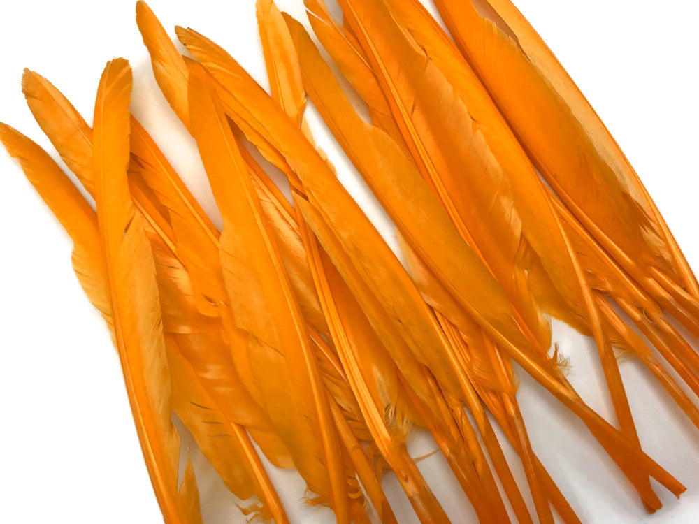 1/4 Lb. - Golden Yellow Goose Pointers Long Primaries Wing Wholesale Feathers (Bulk)