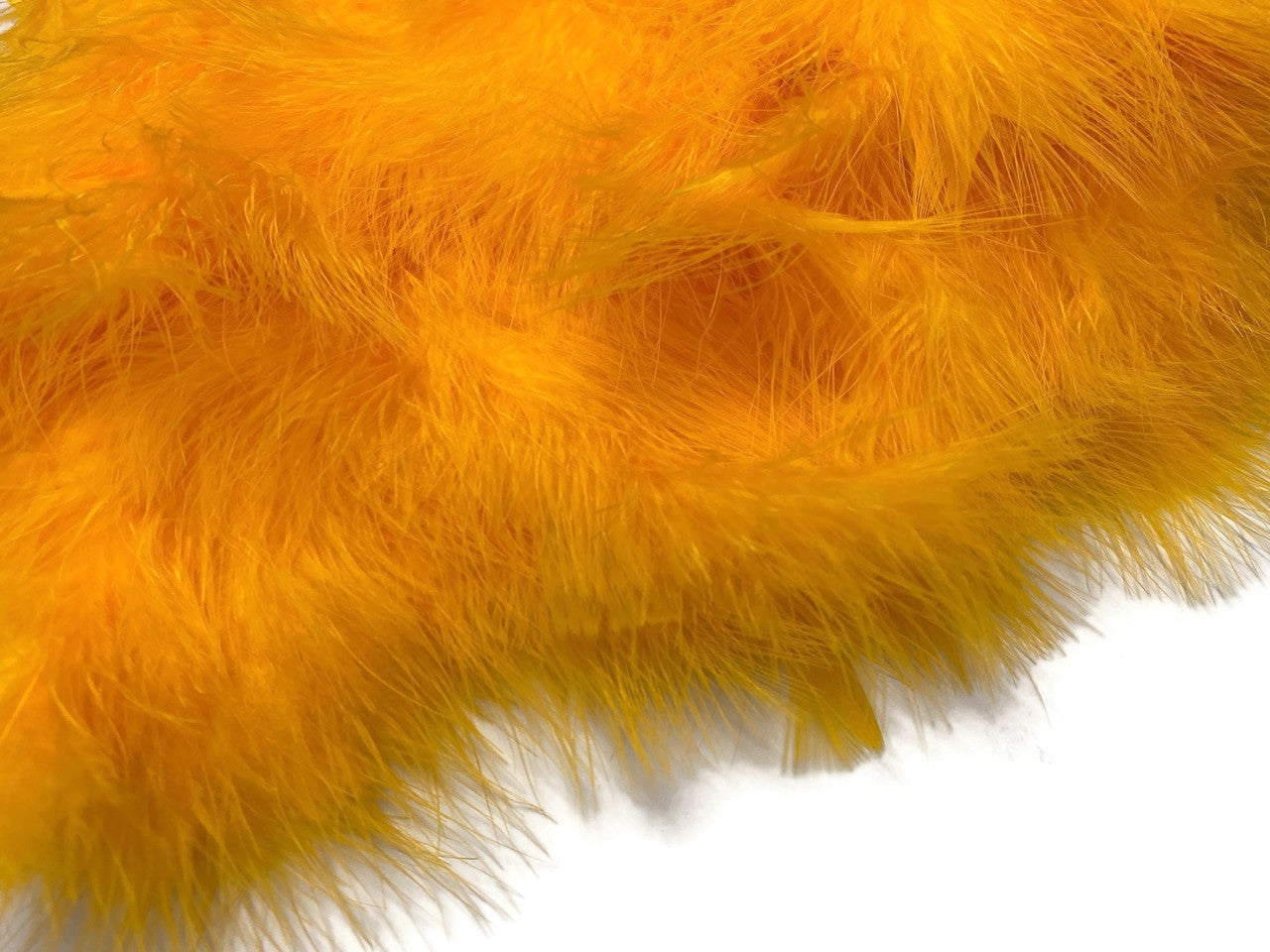 1 Yard - Golden Yellow Marabou Turkey Fluff Feather Fringe Trim