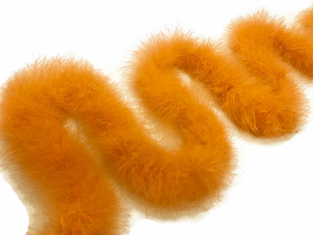 2 Yards - Golden Yellow Turkey Medium Weight Marabou Feather Boa 25 Gram