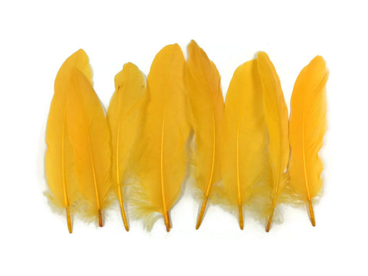 1 Pack - Golden Yellow Goose Satinettes Pallet Soft Wing Quill Loose Feathers - 0.3 Oz