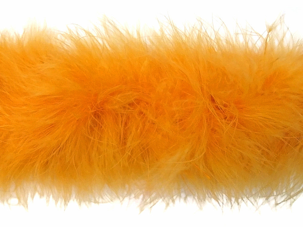 2 Yards - Golden Yellow Turkey Medium Weight Marabou Feather Boa 25 Gram