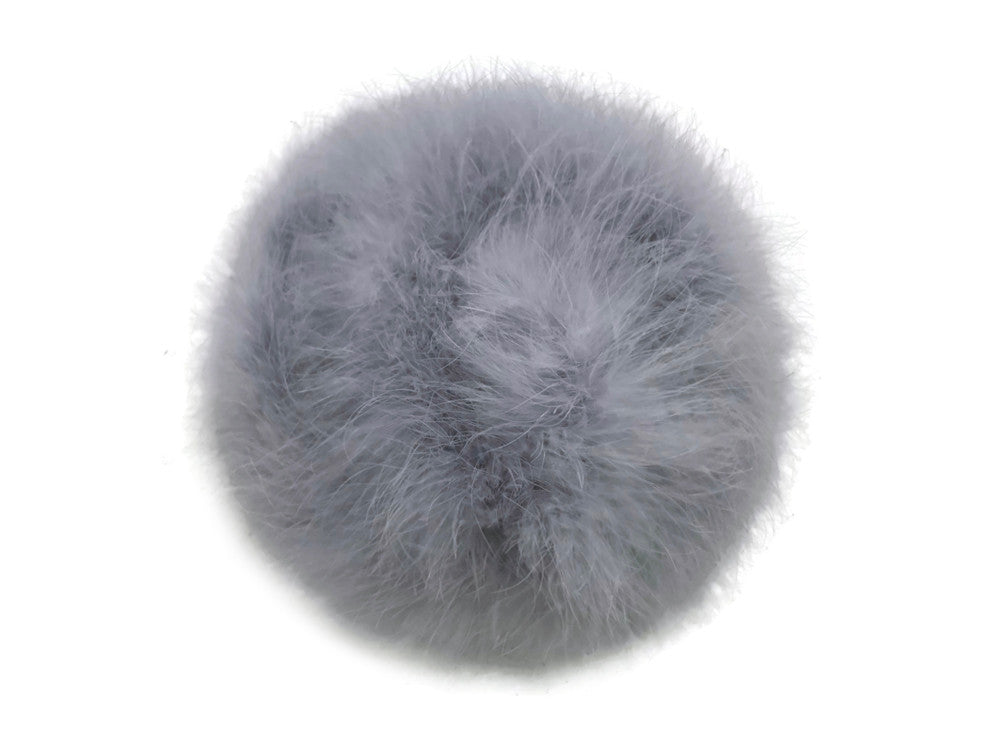 2 Yards - Gray Turkey Medium Weight Marabou Feather Boa 25 Gram