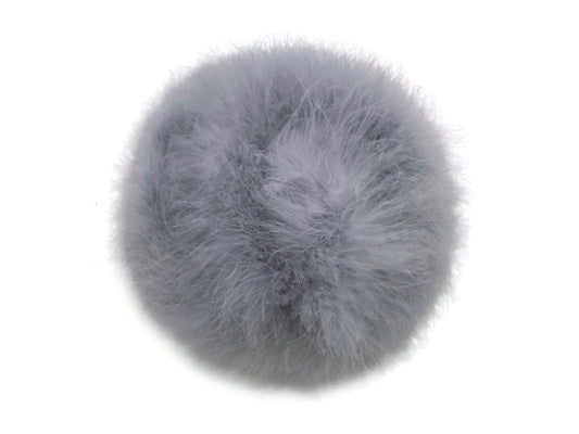 2 Yards - Gray Turkey Medium Weight Marabou Feather Boa 25 Gram