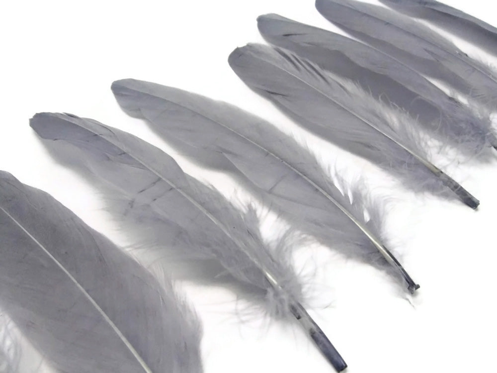 1 Pack - Silver Gray Goose Satinettes Pallet Soft Wing Quill Loose Feathers - 0.3 Oz