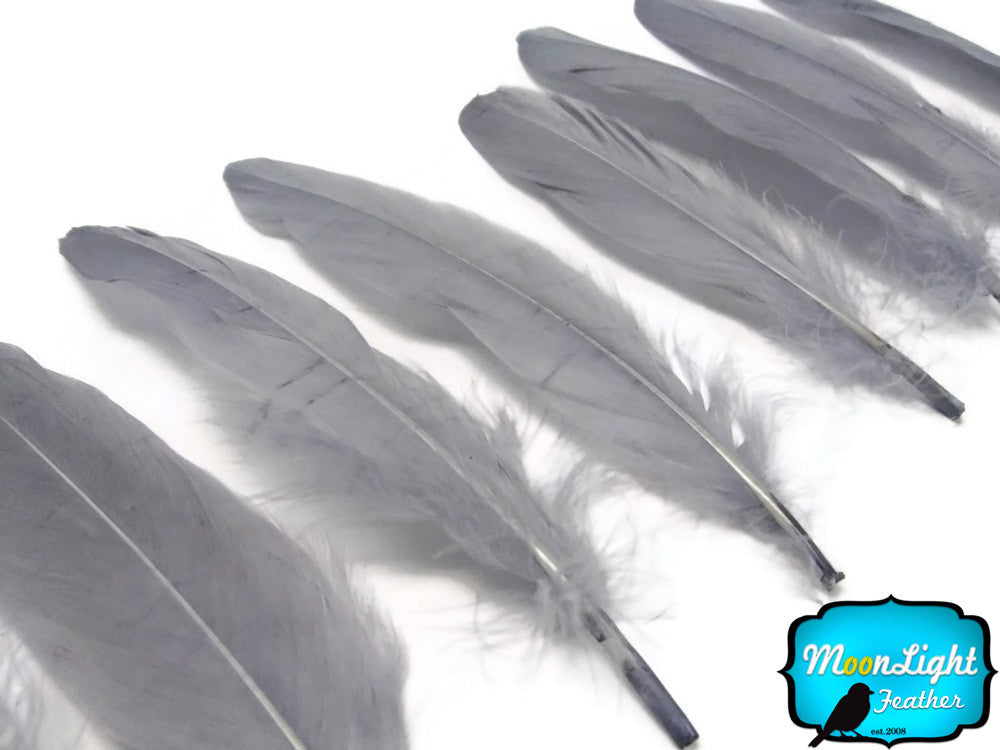 1/4 Lb - Grey Goose Satinettes Wholesale Loose Feathers (Bulk)