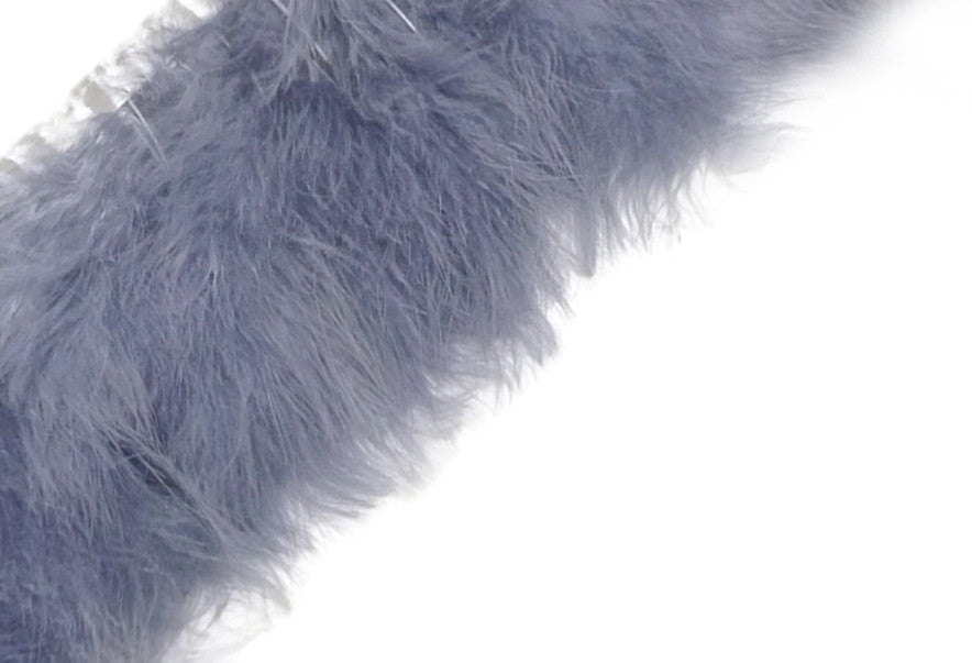 1 Yard - Silver Gray Marabou Turkey Fluff Feather Fringe Trim