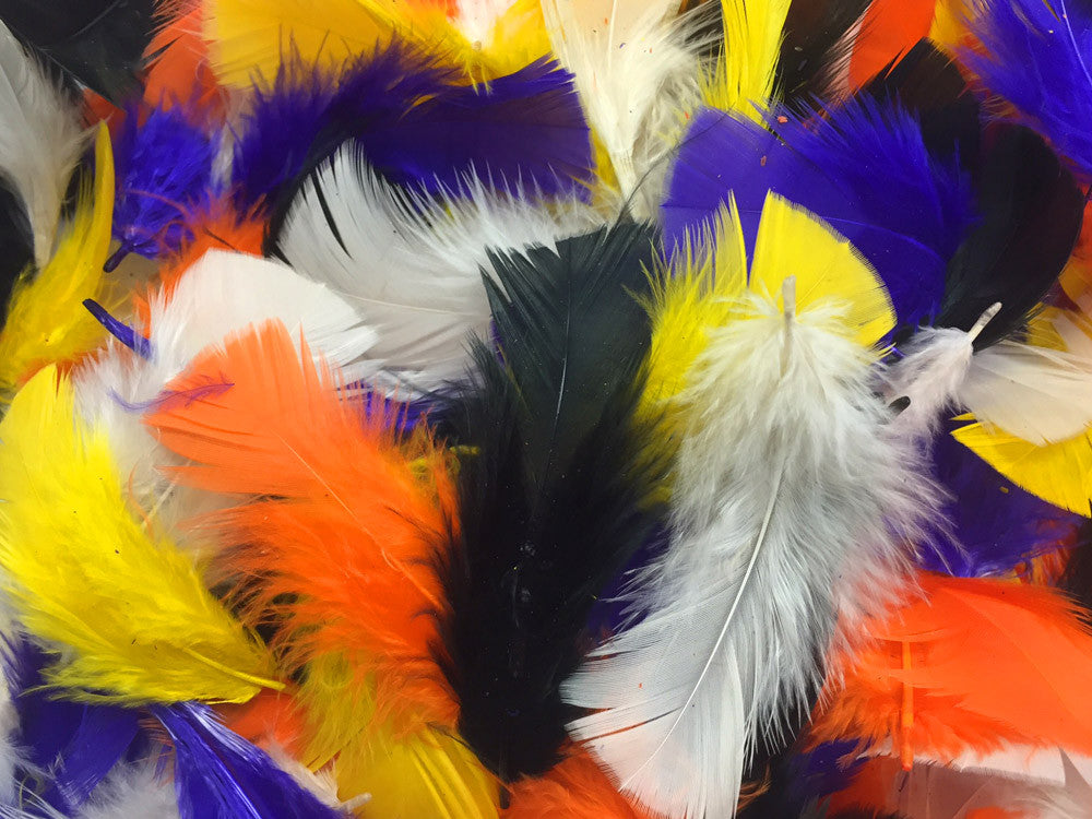 1/4 Lb - Halloween Mix Turkey T-Base Plumage Wholesale Feathers (Bulk)