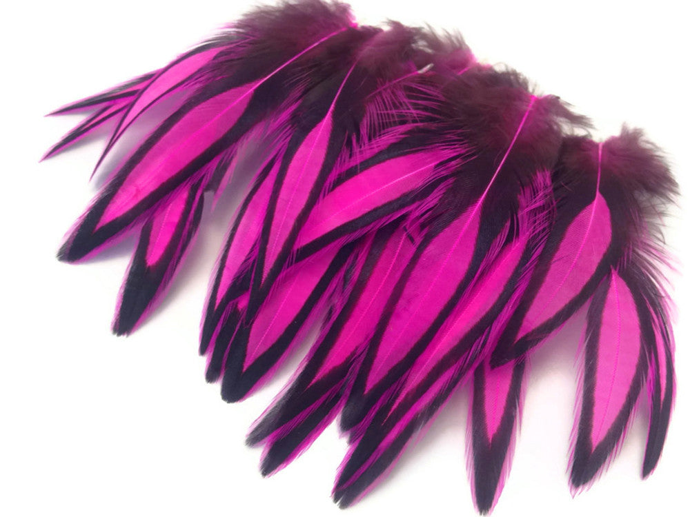 1 Dozen - Hot Pink Whiting Farms BLW Laced Hen Cape Loose Feathers