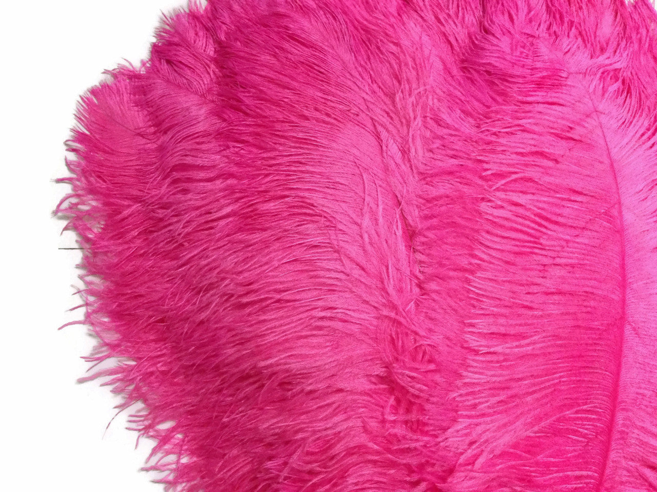 10 Pieces - 18-24" Hot Pink Large Prime Grade Ostrich Wing Plume Centerpiece Feathers