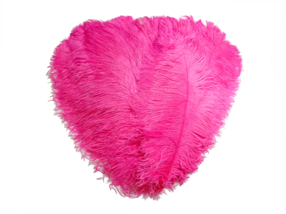 10 Pieces - 18-24" Hot Pink Large Prime Grade Ostrich Wing Plume Centerpiece Feathers