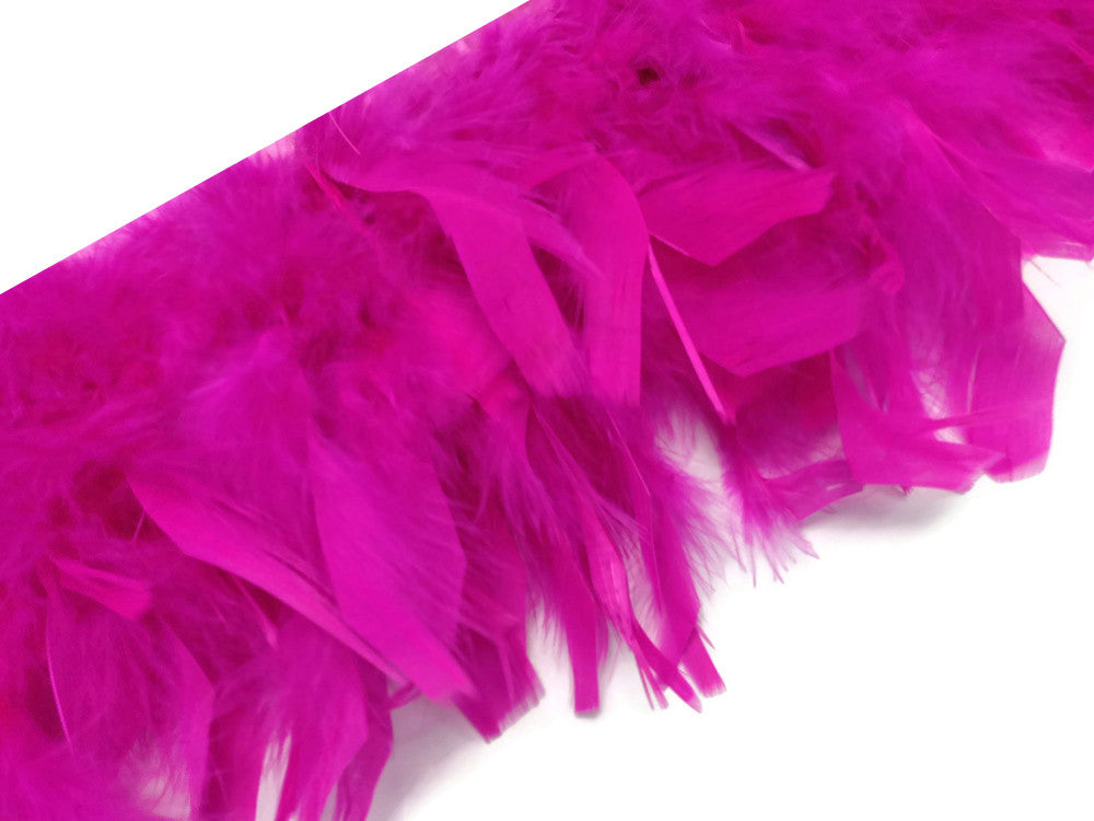 1 Yard – Hot Pink Chandelle Turkey Fluffy Feather Trim