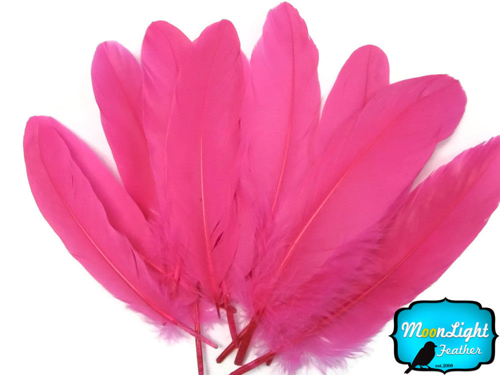 1 Pack - Hot Pink Goose Satinettes Loose Feathers 0.3 Oz.