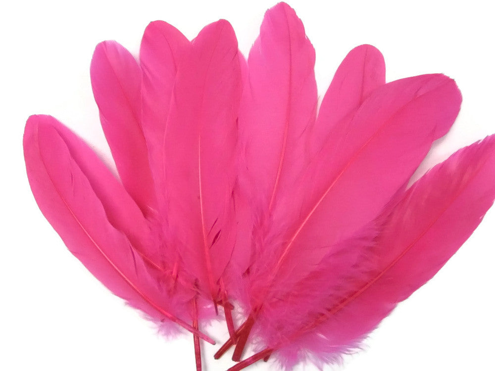 1/4 Lb - Hot Pink Goose Satinettes Wholesale Loose Feathers (Bulk)