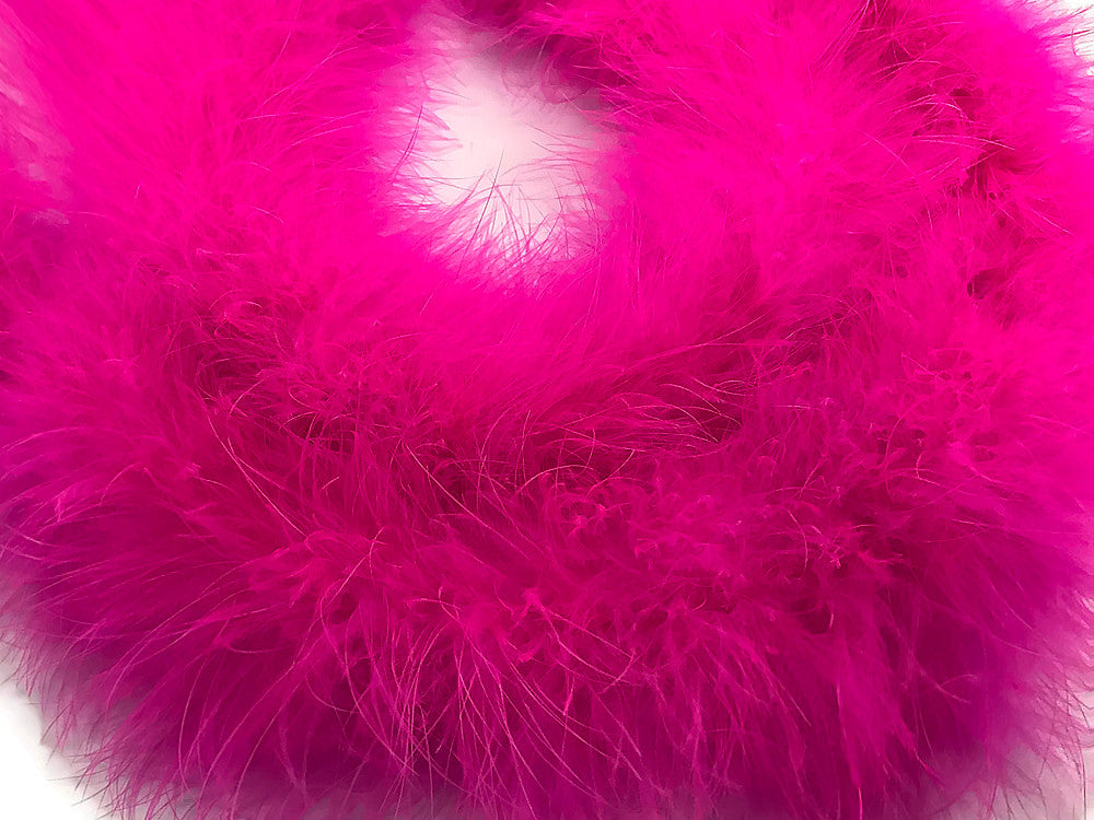 2 Yards - Hot Pink Turkey Medium Weight Marabou Feather Boa 25 Gram