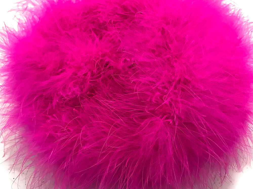 2 Yards - Hot Pink Turkey Medium Weight Marabou Feather Boa 25 Gram