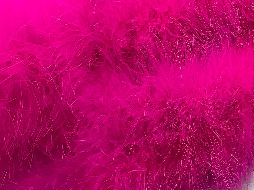 2 Yards - Hot Pink Turkey Medium Weight Marabou Feather Boa 25 Gram