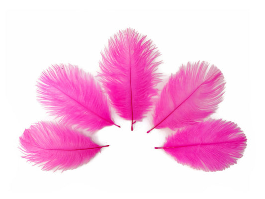 Wholesale Pack - Hot Pink Ostrich Small Confetti Feathers (Bulk)