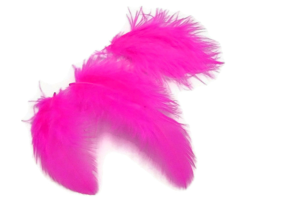 1/4 Lb - Hot Pink Turkey Marabou Short Down Fluffy Loose Wholesale Feathers (Bulk)