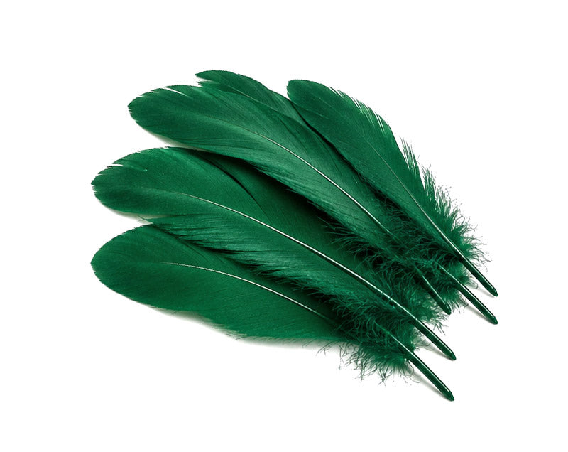 1 Pack - Hunter Green Goose Satinettes Pallet Soft Wing Quill Loose Feathers - 0.3 Oz
