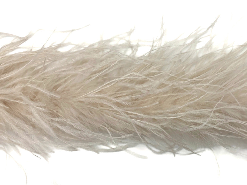 2 Yards SADDLE 2024 Feather Boa GREY 6-10