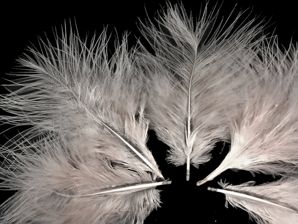1/8 lbs.- Ivory Turkey Marabou Short Down Fluffy Loose Wholesale Feathers (Bulk)