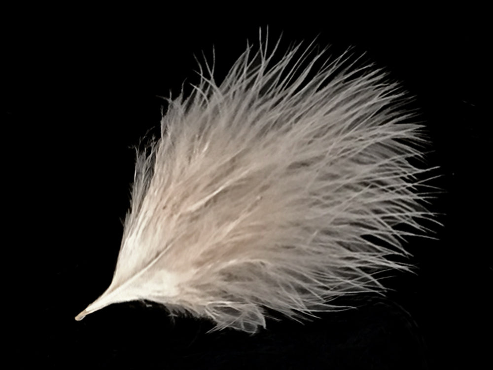 1/8 lbs.- Ivory Turkey Marabou Short Down Fluffy Loose Wholesale Feathers (Bulk)