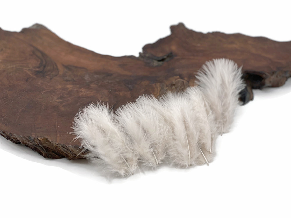 1/8 lbs.- Ivory Turkey Marabou Short Down Fluffy Loose Wholesale Feathers (Bulk)