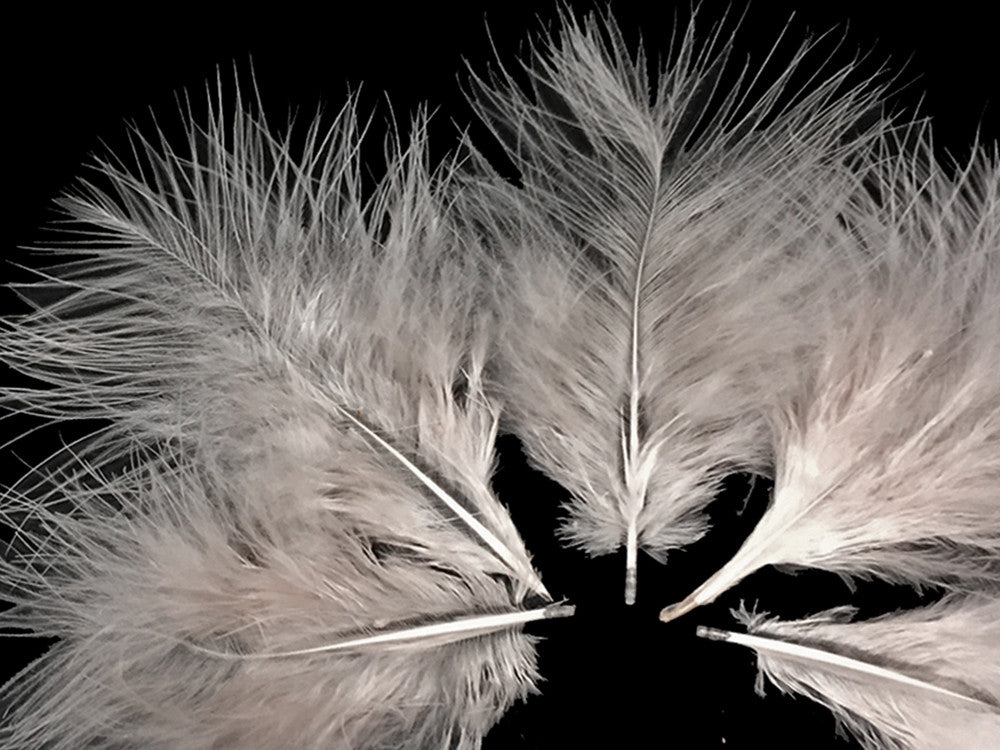 1 Pack - Ivory Turkey Marabou Short Down Fluff Loose Feathers 0.10 Oz.