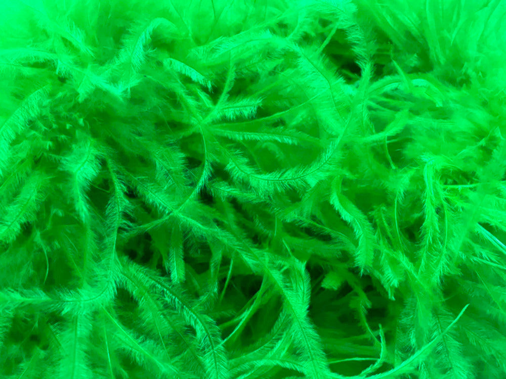 2 Yards - Kelly Green 2 Ply Ostrich Medium Weight Fluffy Feather Boa