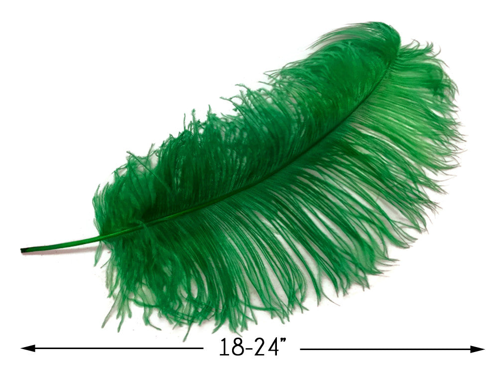 1/2 Lb. - 18-24" Kelly Green Large Ostrich Wing Plume Wholesale Feathers (Bulk)