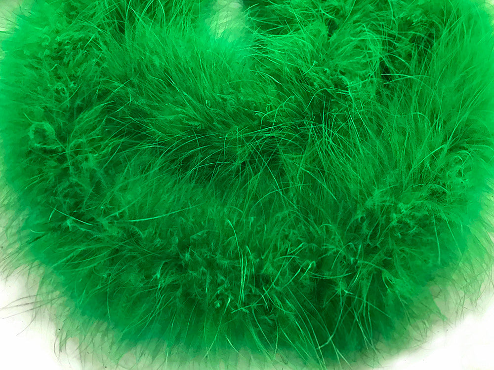 2 Yards - Kelly Green Turkey Medium Weight Marabou Feather Boa 25 Gram