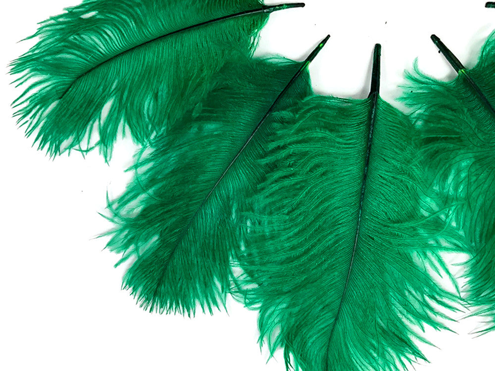 Wholesale Pack - Kelly Green Ostrich Small Confetti Feathers (Bulk)