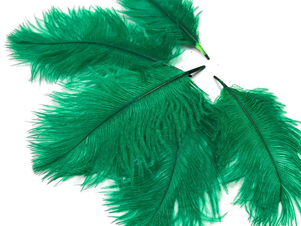 Wholesale Pack - Kelly Green Ostrich Small Confetti Feathers (Bulk)