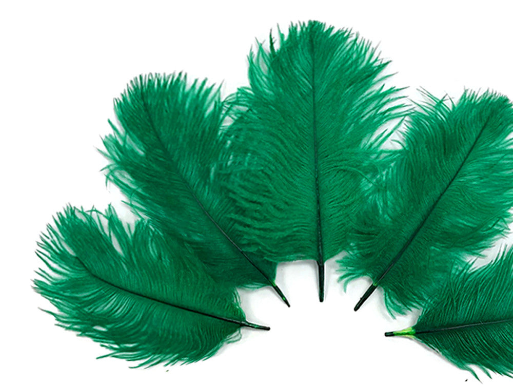 Wholesale Pack - Kelly Green Ostrich Small Confetti Feathers (Bulk)